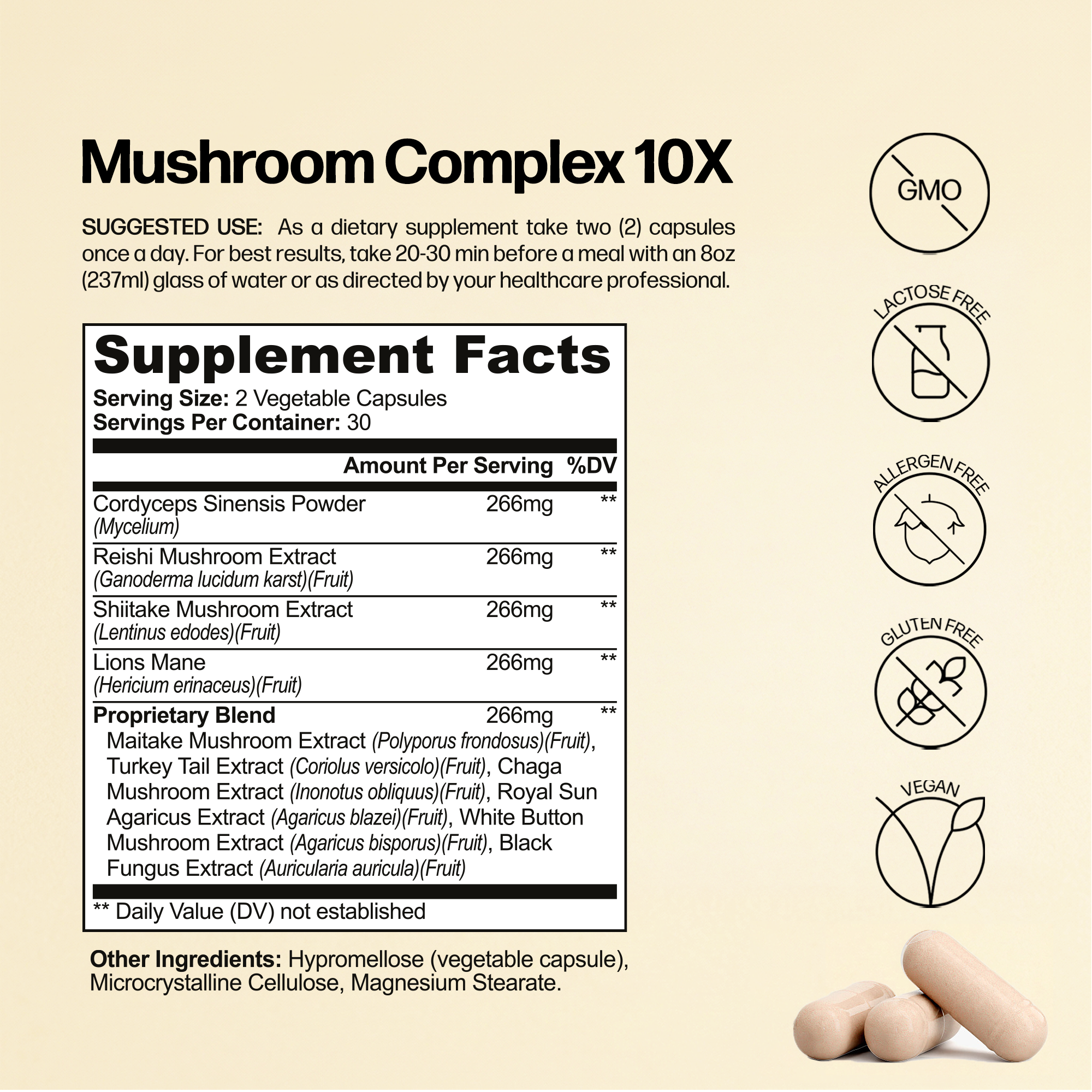 Mushroom Complex 10 X