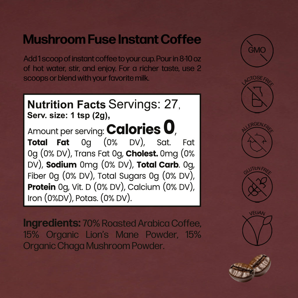 Mushroom Fuse Instant Coffee (Medium Roast)