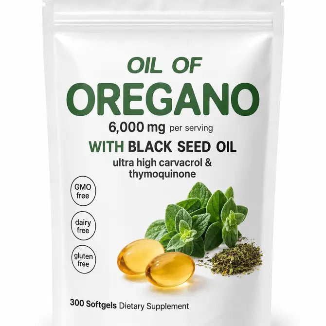 Oil of Oregano Softgels, 300 Count | 2 in 1 Formula